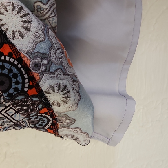 Banana Republic black/grey/orange shift dress/tunic, size 4P - Picture 8 of 10